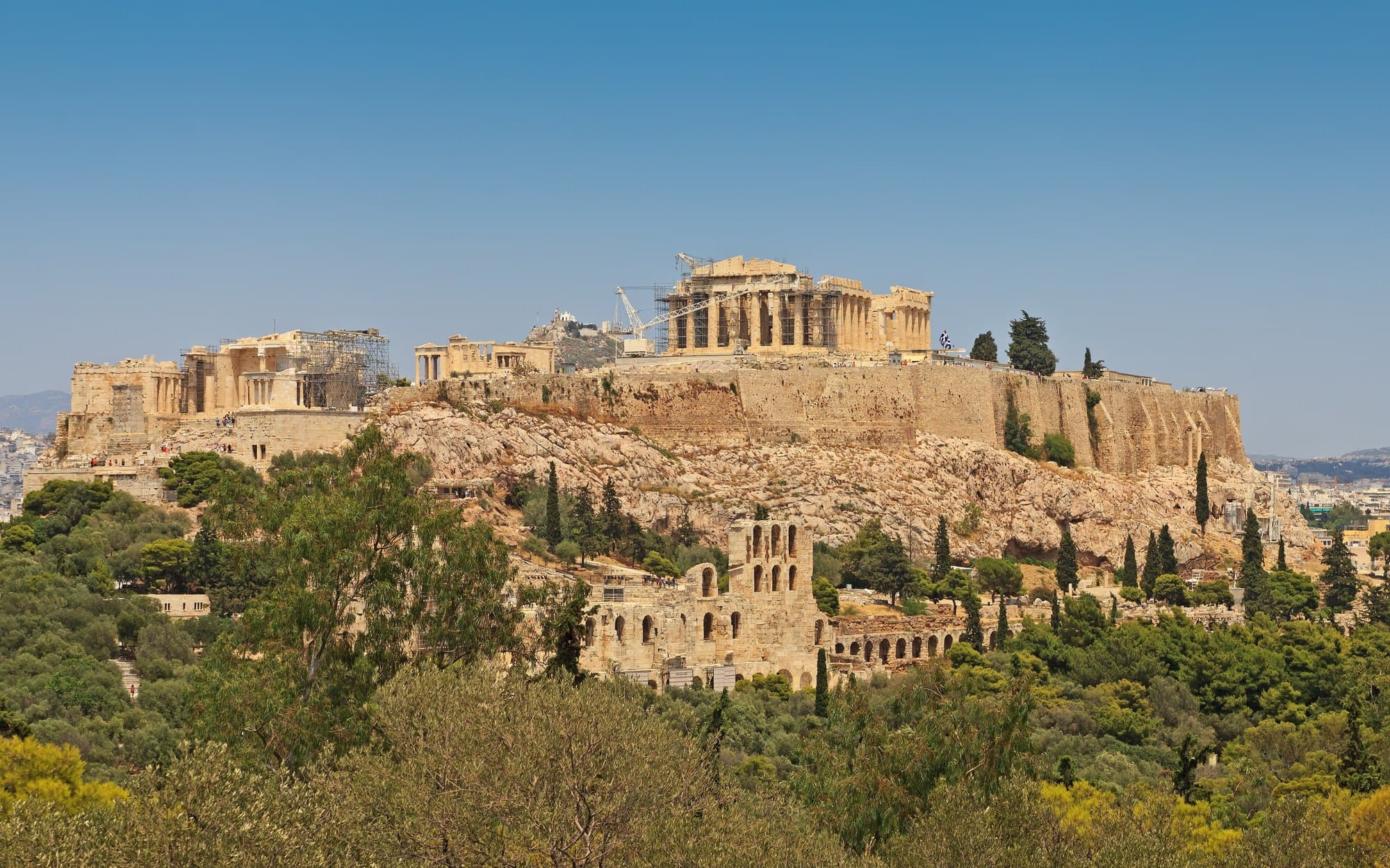L’Acropole d’Athènes vue depuis la colline de Philopappou
