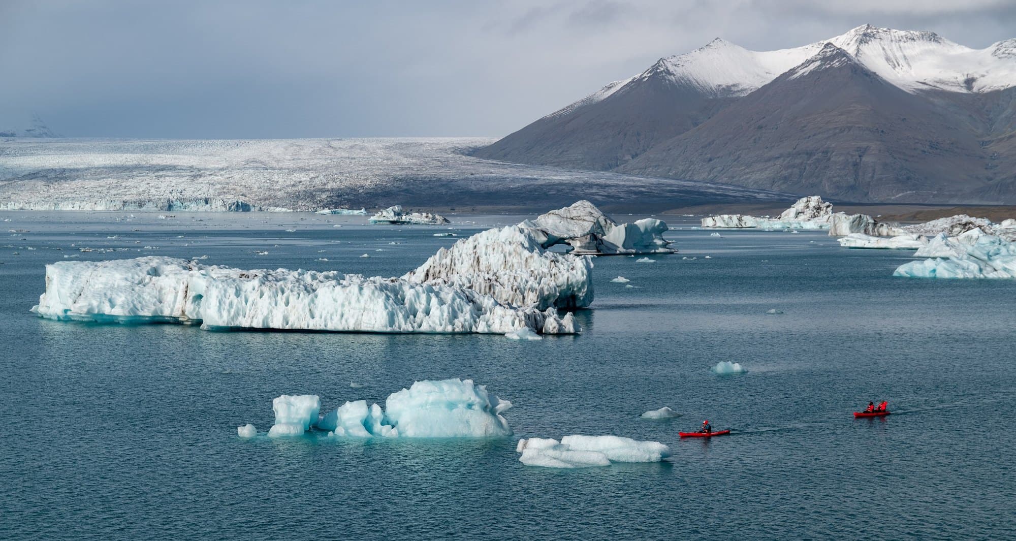 Icebergs sur la lagune de Jökulsárlón