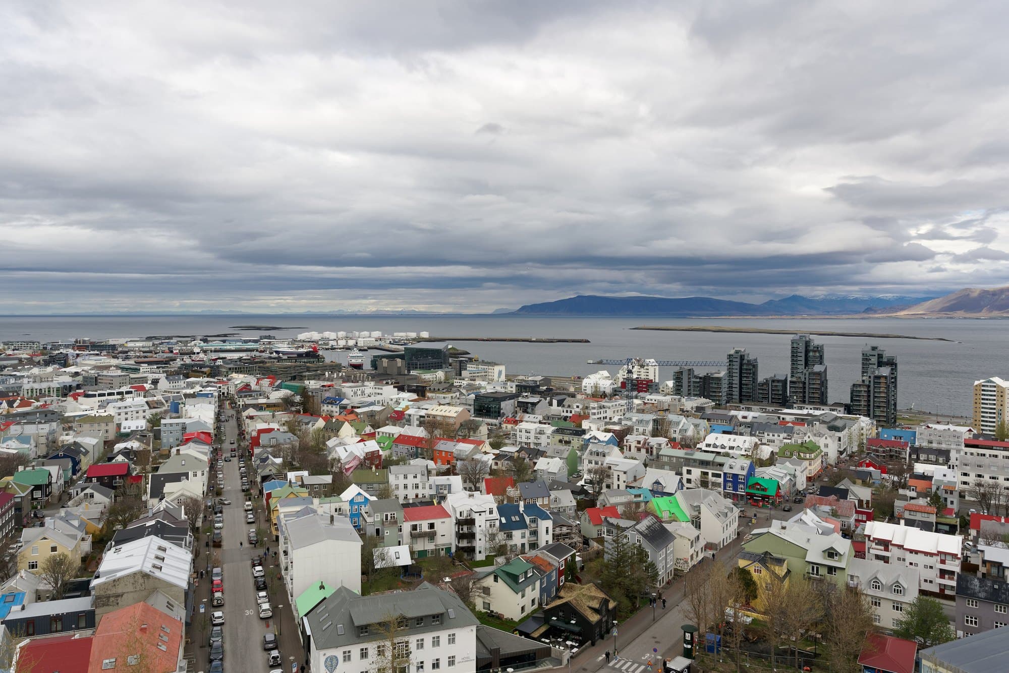 Reykjavik vue du sommet de l’église Hallgrímskirkja